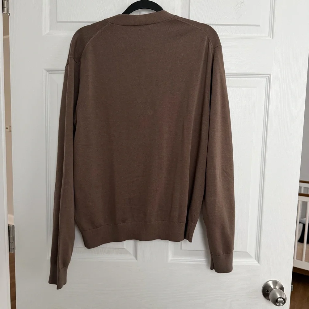 Zara Men's Dark Brown Cardigan Sweater - Picture 6 of 7